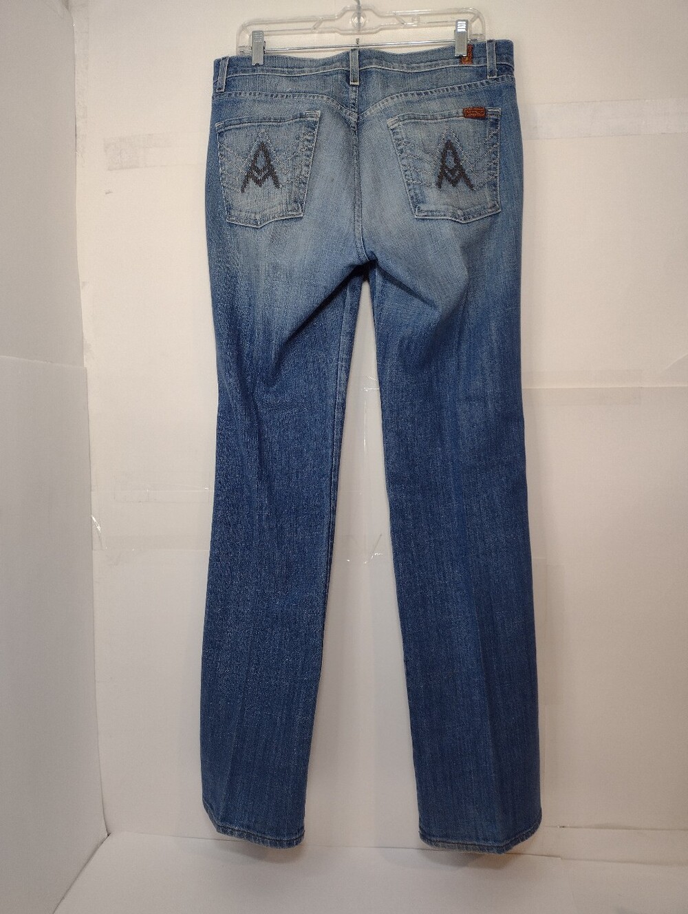 7 For All Men Kind t Blue Straight Leg Men's Jeans (33) - Picture 2 of 15